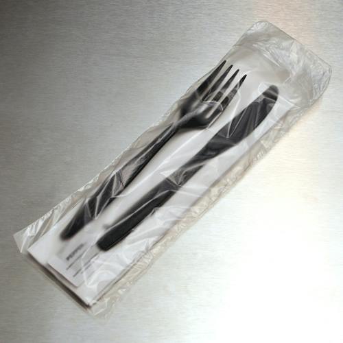 3.25" x 10" + 1-1/2" Lip x 0.5 mil HDPE Silverware Bags