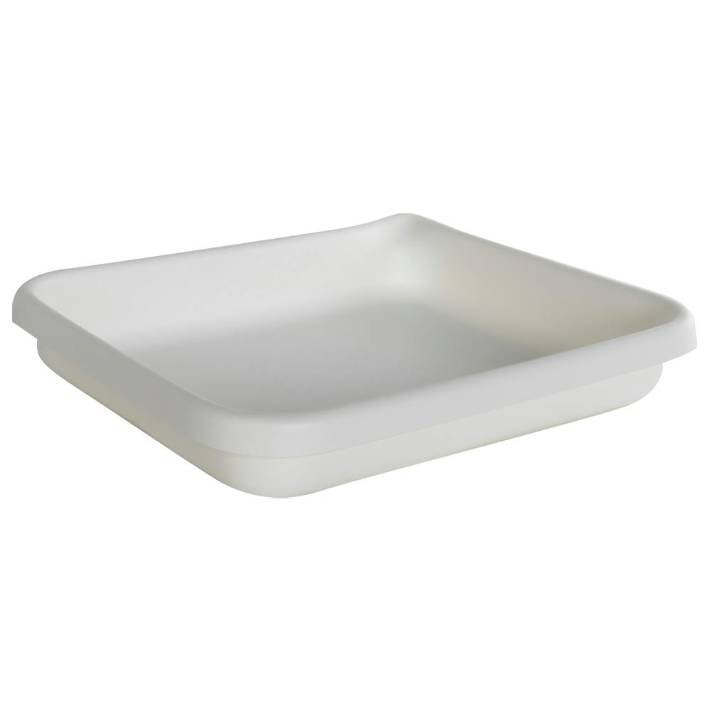 13" L x 10-7/8" W x 1-7/8" Hgt. White HDPE Developing Tray with Pour Spout