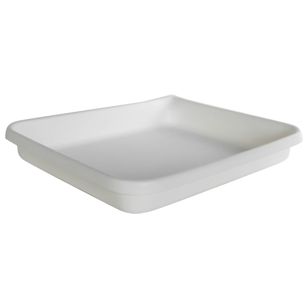 17-1/4" L x 14-1/4" W x 2-3/8" Hgt. White HDPE Developing Tray with Pour Spout