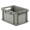 16" L x 12" W x 8-1/2" Hgt. Gray Container with Solid Sides & Base