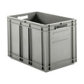 24" L x 16" W x 16-1/2" Hgt. Gray Container with Solid Sides & Base