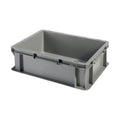16" L x 12" W x 4-1/2" Hgt. Gray Container with Solid Sides & Base