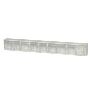 23-5/8" L x 3-1/8" W x 2-1/2" Hgt. White Tip Out Storage System with 9 Bins