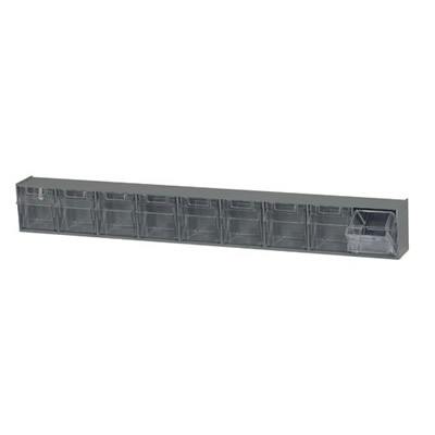 23-5/8" L x 3-1/8" W x 2-1/2" Hgt. Gray Tip Out Storage System with 9 Bins