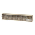 23-5/8" L x 4-1/2" W x 3-5/8" Hgt. Ivory Tip Out Storage System with 6 Bins