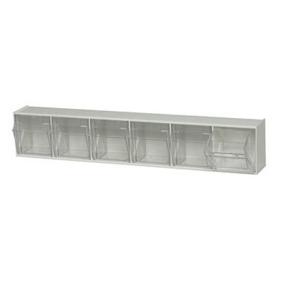 23-5/8" L x 4-1/2" W x 3-5/8" Hgt. White Tip Out Storage System with 6 Bins