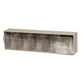 23-5/8" L x 6-1/2" W x 5-1/4" Hgt. Ivory Tip Out Storage System with 5 Bins