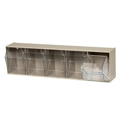 23-5/8" L x 6-1/2" W x 5-1/4" Hgt. Ivory Tip Out Storage System with 5 Bins