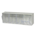 23-5/8" L x 8-1/8" W x 6-5/8" Hgt. White Tip Out Storage System with 4 Bins