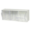 23-5/8" L x 9-1/2" W x 7-3/4" Hgt. White Tip Out Storage System with 3 Bins