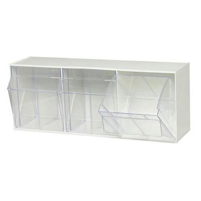 23-5/8" L x 9-1/2" W x 7-3/4" Hgt. White Tip Out Storage System with 3 Bins