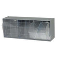 23-5/8" L x 9-1/2" W x 7-3/4" Hgt. Gray Tip Out Storage System with 3 Bins