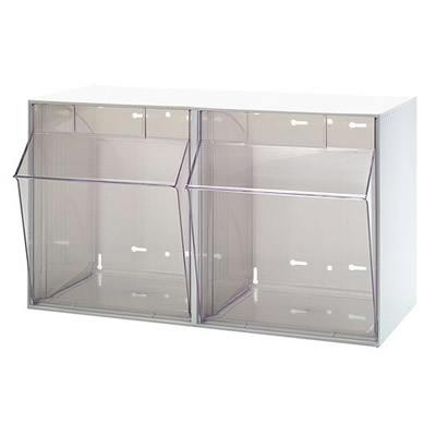 23-5/8" L x 13-7/8" W x 11-7/8" Hgt. White Tip Out Storage System with 2 Bins