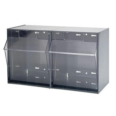 23-5/8" L x 13-7/8" W x 11-7/8" Hgt. Gray Tip Out Storage System with 2 Bins