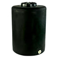 55 Gallon Tamco® Vertical Black PE Tank with 12-1/2" Lid & 1" Fitting - 24" Dia. x 33" Hgt.
