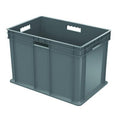 24" L x 16" W x 16" Hgt. Akro-Mils® Straight-Walled Gray Container w/Solid Sides & Base