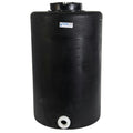 65 Gallon Tamco® Vertical Black PE Tank with 12-1/2" Lid & 2" Fitting - 24" Dia. x 38" Hgt.