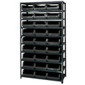 Magnum Bin Unit with 10 Shelves & 27 Black Bins 19-3/4" L x 12-3/8" W x 5-7/8" Hgt.