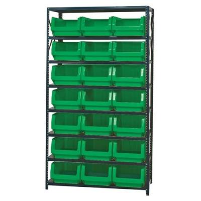 Magnum Bin Unit with 8 Shelves & 21 Green Bins 19-3/4" L x 12-3/8" W x 7-7/8" Hgt.