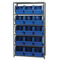 Magnum Bin Unit with 6 Shelves & 15 Blue Bins 19-3/4" L x 12-3/8" W x 11-7/8" Hgt.