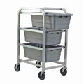 3-Tub White Rack Cart - 27" L x 19" W x 41" Hgt.