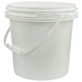 White Polypropylene 3.2 Gallon/12 Liter Bucket with Handle