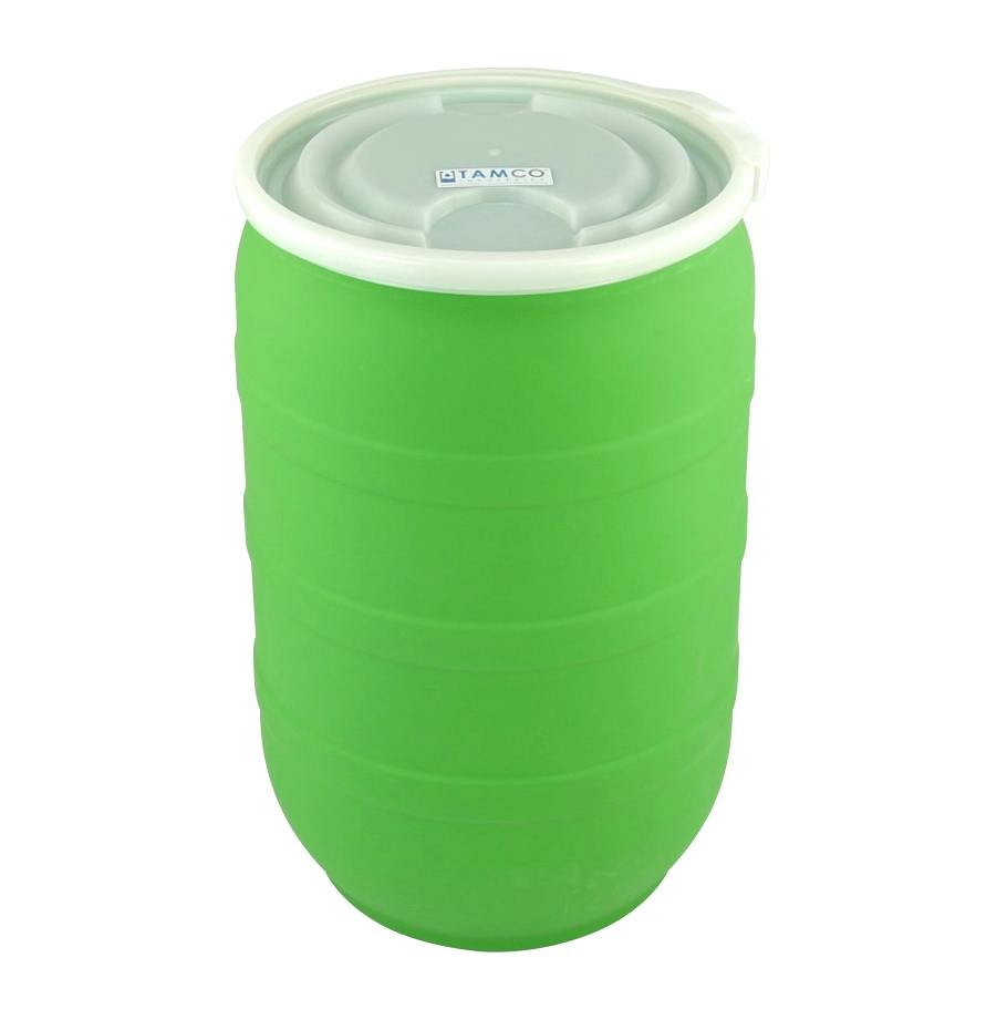 30 Gallon Green Tamco® Open Head Drum with Plain Lid