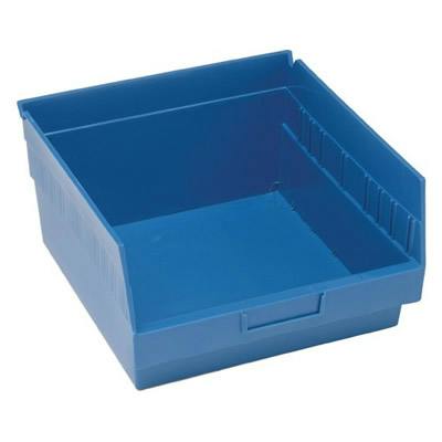 11-5/8" L x 11-1/8" W x 6" Hgt. Blue Quantum® Store-More Shelf Bin