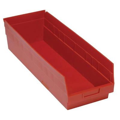 23-5/8" L x 8-3/8" W x 6" Hgt. Red Quantum® Store-More Shelf Bin
