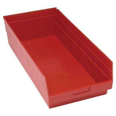 23-5/8" L x 11-1/8" W x 6" Hgt. Red Quantum® Store-More Shelf Bin