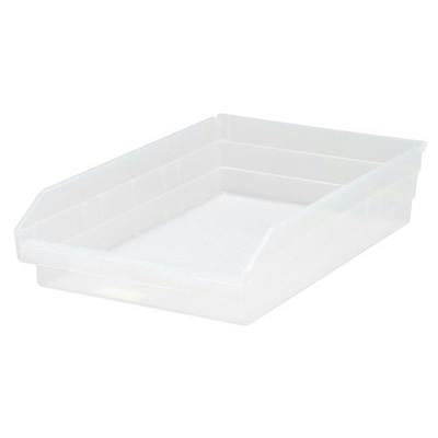 17-7/8" L x 11-1/8" W x 4" Hgt. Quantum® Clear Economy Shelf Bin