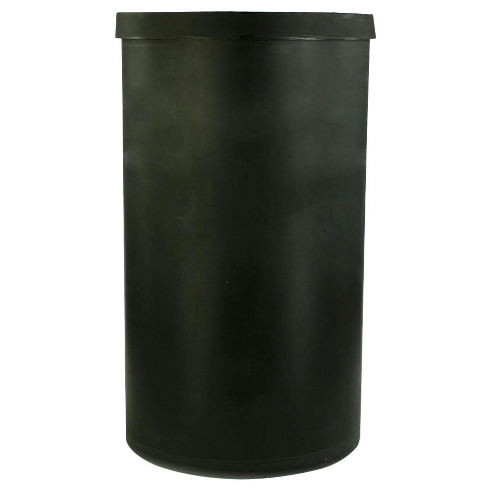 75 Gallon Black LLDPE Cylindrical Tamco® Heavy-Wall Graduated Tank with External Flange - 24" Dia. x 42" Hgt. (Cover Sold Separately)