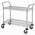 2-Shelf Wire Shelving Cart - 18" W x 48" L x 40" Hgt.