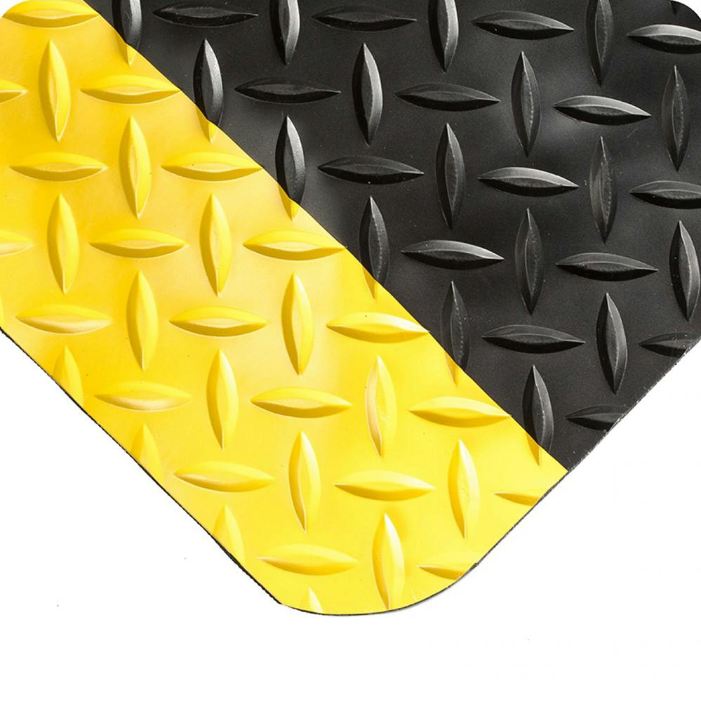2' x 3' Black & Yellow Diamond-Plate Anti-Fatigue Mat