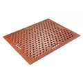 3' L x 2-1/2' W Terra Cotta Food Production Anti-Fatigue Mat