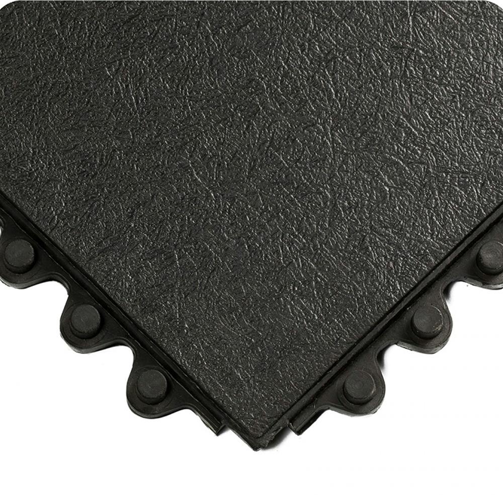 3' x 3' Black Solid 24/Seven Mat