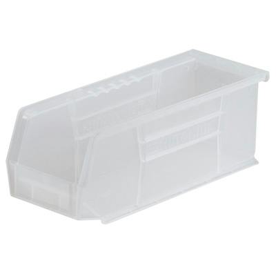 10-7/8" L x 4-1/8" W x 4" Hgt. OD Clear Storage Bin