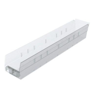 23-5/8" L x 4-1/8" W x 4" Hgt. OD Akro-Mils® Clear Storage Shelf Bin