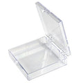 Clear Polystyrene Hinged Box - 2" L x 2" W x 1/2" Hgt. (Case of 1000)