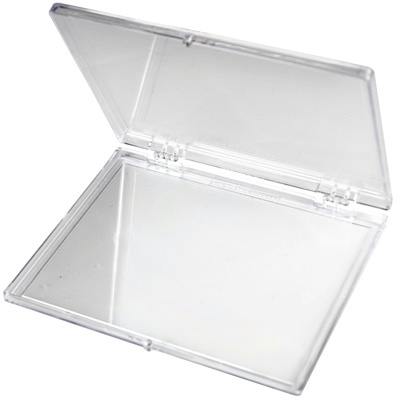 Clear Polystyrene Hinged Box - 4-5/8" L x 3-1/2" W x 1/4" Hgt. (Case of 360)