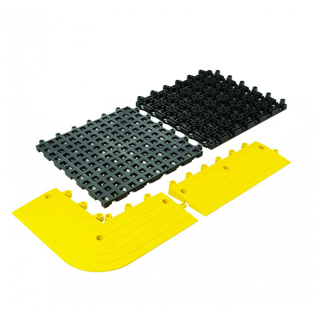 15" x 15" x 6" Yellow ErgoDeck Outside Corner