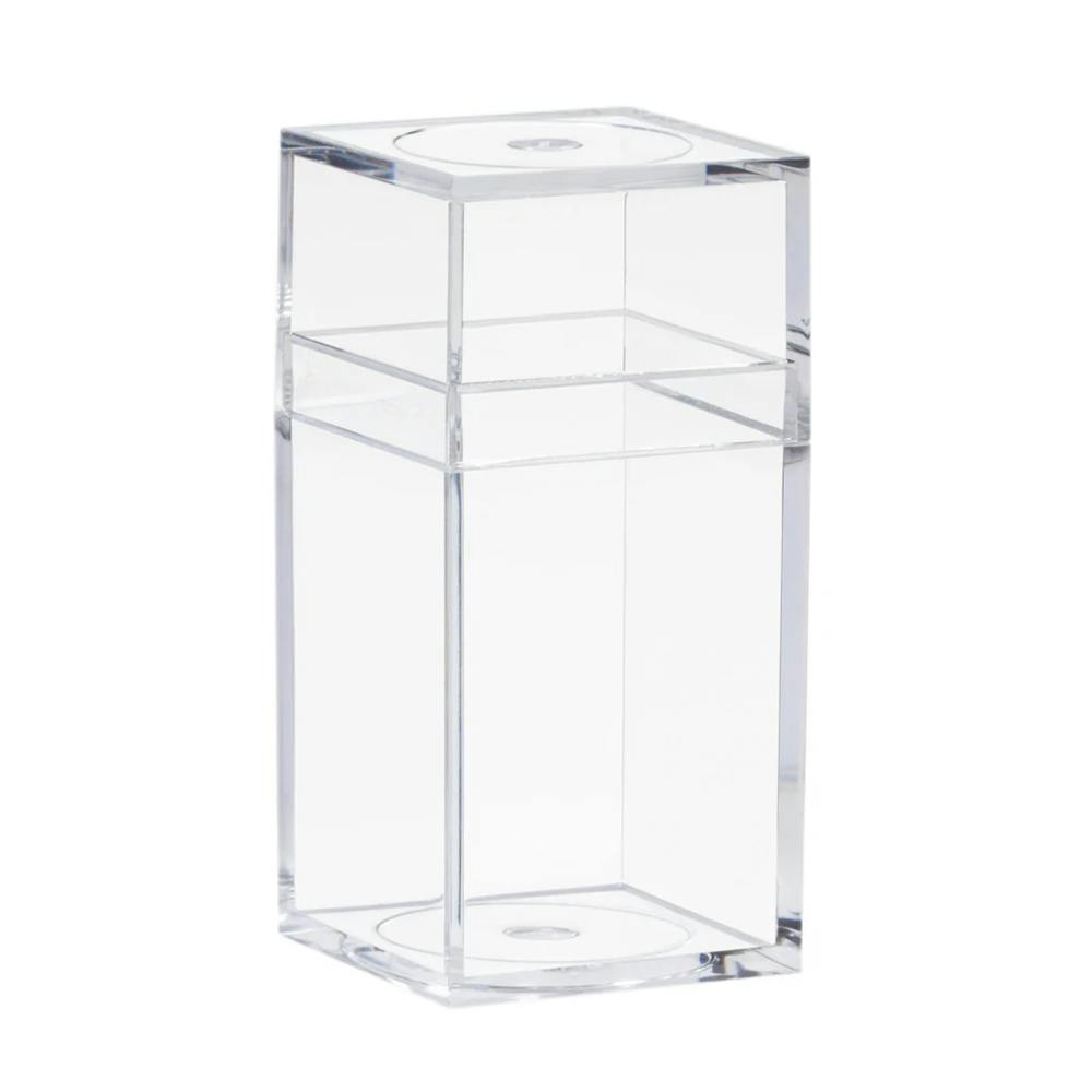 Clear Polystyrene Box with Tall Lid - 1-3/16" L x 1-3/16" W x 2-7/16" Hgt. (Case of 25)