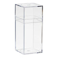 Clear Polystyrene Box with Tall Lid - 1-7/16" L x 1-7/16" W x 3-5/16" Hgt. (Case of 25)