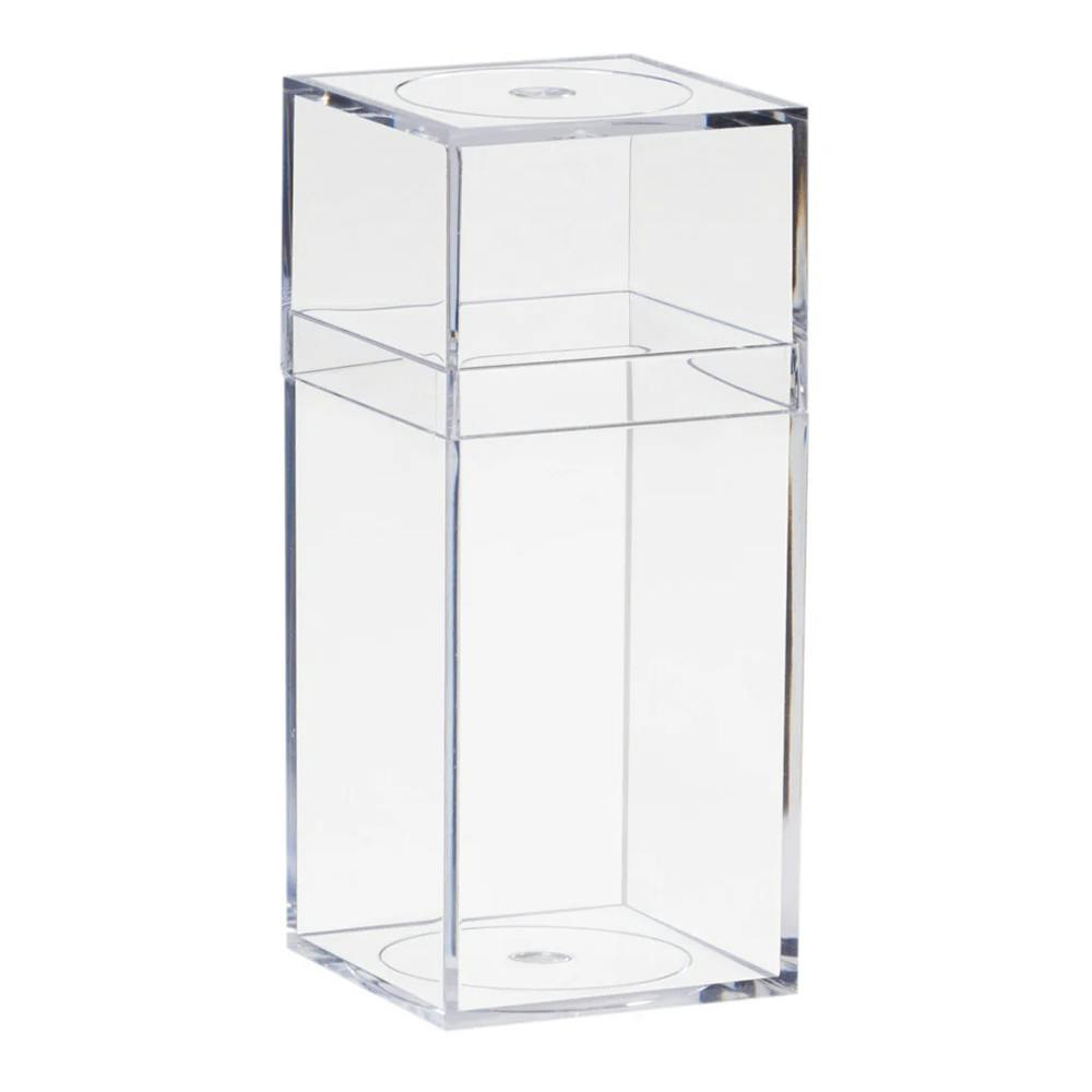 Clear Polystyrene Box with Tall Lid - 1-7/16" L x 1-7/16" W x 3-5/16" Hgt. (Case of 25)