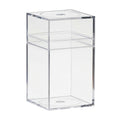 Clear Polystyrene Box with Tall Lid - 1-5/8" L x 1-5/8" W x 2-7/8" Hgt. (Case of 25)