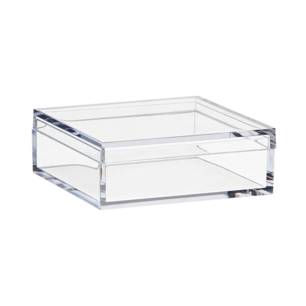 Clear Polystyrene Box with Tall Lid - 2" L x 2" W x 3/4" Hgt. (Case of 16)