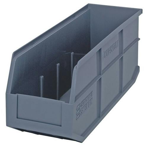 18" L x 6" W x 7" Hgt. Quantum® Gray Stackable Shelf Bin