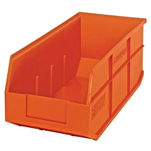 18" L x 8-1/4" W x 7" Hgt. Quantum® Orange Stackable Shelf Bin
