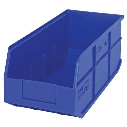 18" L x 8-1/4" W x 7" Hgt. Quantum® Blue Stackable Shelf Bin