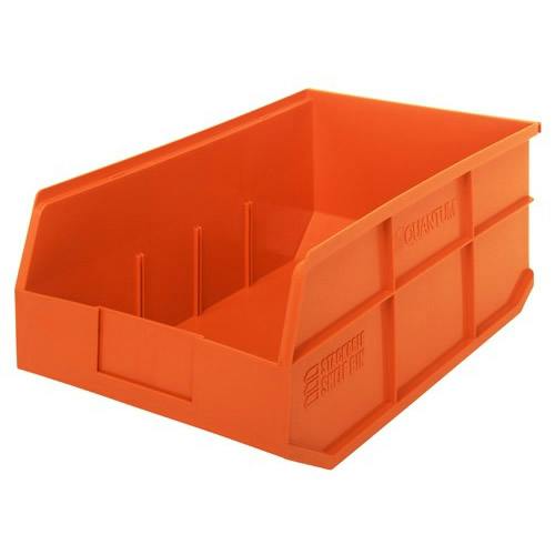18" L x 11" W x 7" Hgt. Quantum® Orange Stackable Shelf Bin